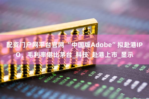 配资门户网平台官网 “中国版Adobe”拟赴港IPO，毛利率堪比茅台_科技_赴港上市_显示